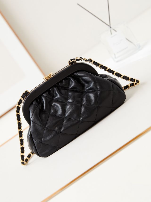 CC original lambskin clutch AS4717 black