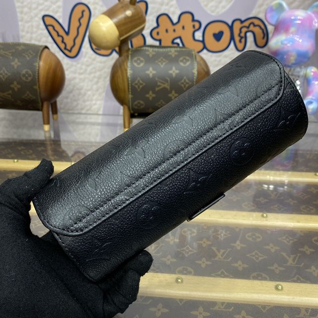 Louis vuitton original calfskin etui bijoux jewelry case M10144 black