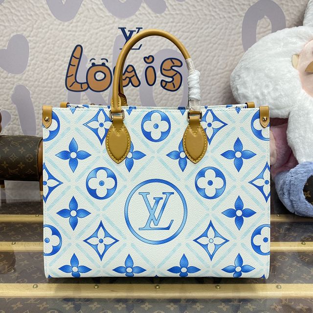 Louis vuitton original monogram canvas onthego MM M11262 blue