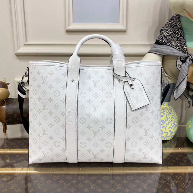 Louis vuitton original monogram canvas weekend tote bag M30919 white