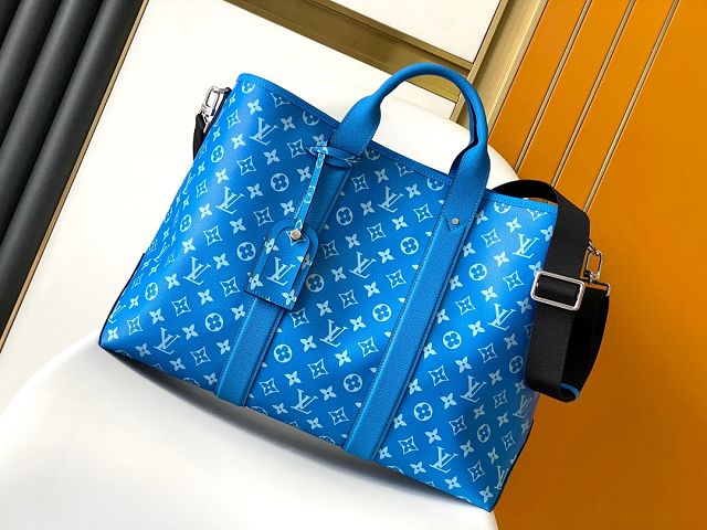 Louis vuitton original monogram canvas weekend tote bag M31010 blue