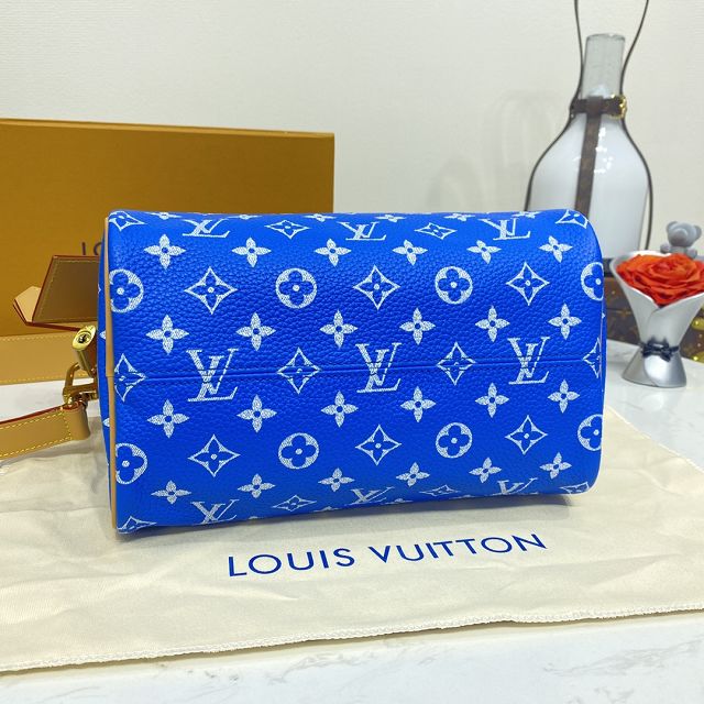 Louis vuitton original soft calfskin speedy P9 25 M24424 blue