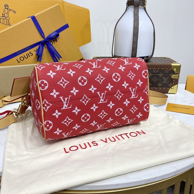 Louis vuitton original soft calfskin speedy P9 25 M24425 red