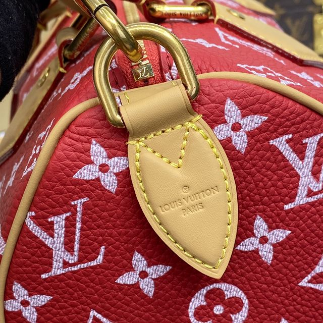 Louis vuitton original soft calfskin speedy P9 25 M24425 red