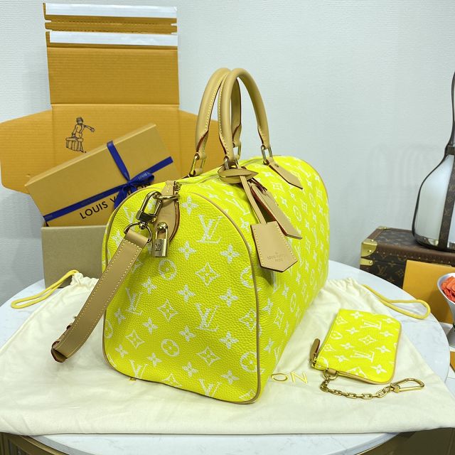 Louis vuitton original soft calfskin speedy P9 40 M24419 yellow