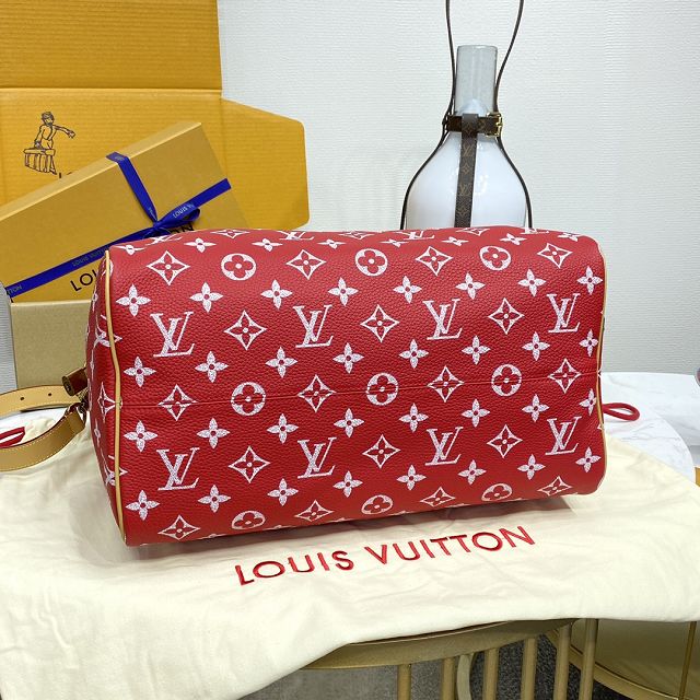 Louis vuitton original soft calfskin speedy P9 40 M24420 red