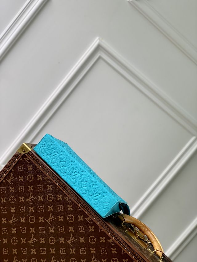 Louis vuitton original calfskin voyage pochette M11466 blue