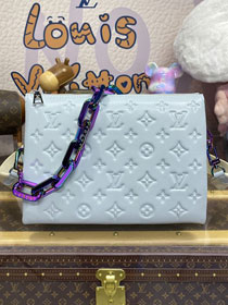 Louis vuitton original lambskin coussin pm bag M11436 light blue