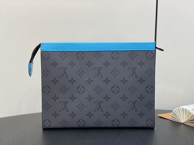 Louis vuitton original monogram eclipse voyage pochette M11466 grey