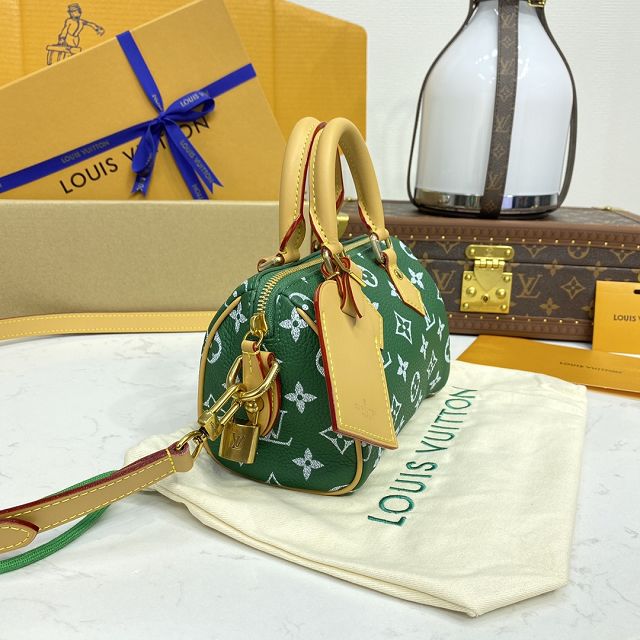 Louis vuitton original soft calfskin nano speedy 18 M24419 green