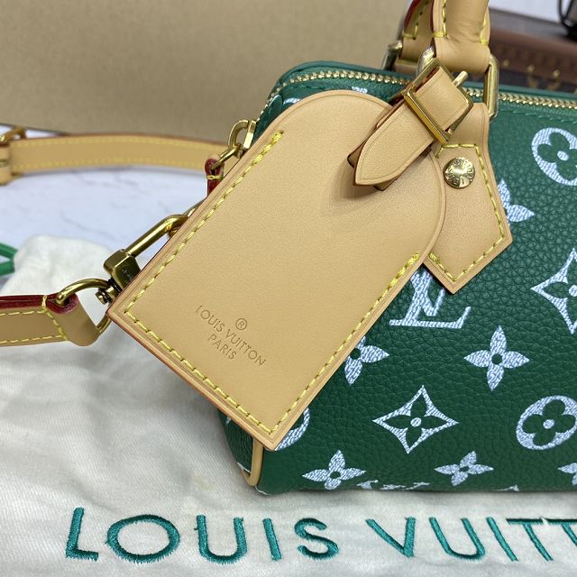 Louis vuitton original soft calfskin nano speedy 18 M24419 green