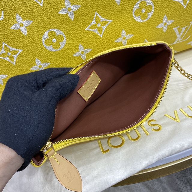 Louis vuitton original soft calfskin speedy P9 50 M11565 yellow	