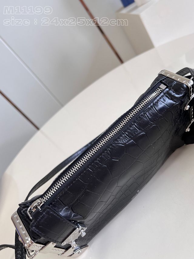 Louis vuitton original crocodile calfskin slim trunk M12596 black