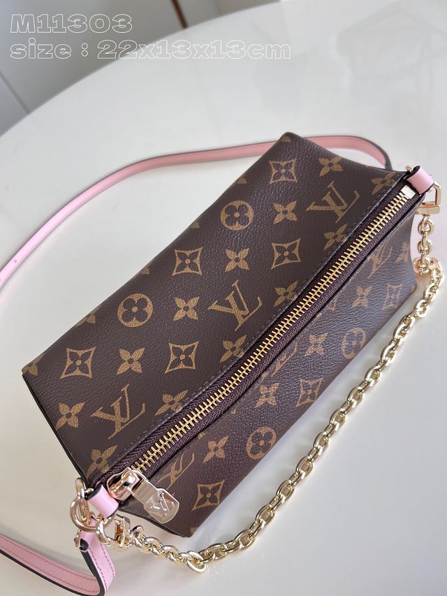 Louis vuitton original monogram canvas bloom pouch M11303 pink