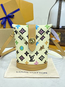 Louis vuitton original monogram canvas envelope pouch M83344 white