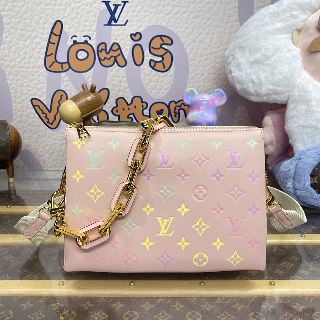 Louis vuitton original lambskin coussin pm bag M11726 light pink