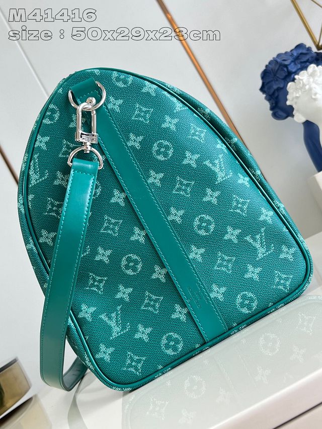 Louis vuitton original monogram canvas keepall 50 M41416 green