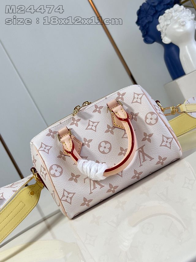 Louis vuitton original monogram canvas speedy 18 M24474 white