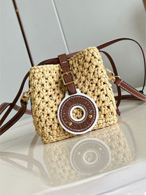 Louis vuitton original raffia noe purse M83521 natural