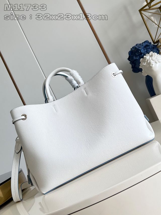 Louis vuitton original calfskin bella tote bag M11733 white