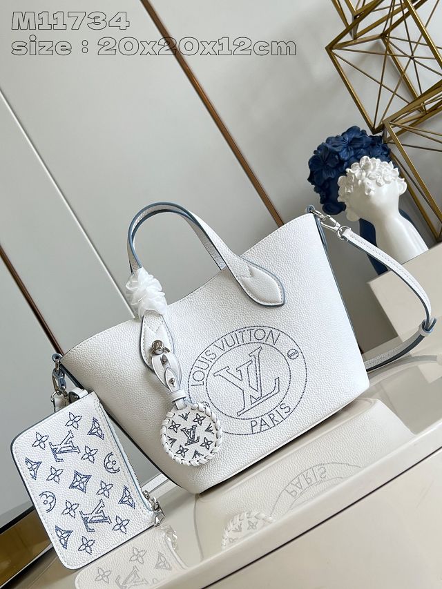 Louis vuitton original calfskin blossom pm tote M11734 white