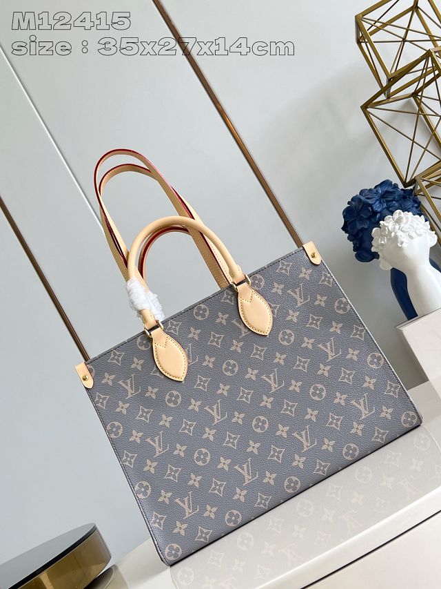 Louis vuitton original monogram canvas onthego MM M12415 grey