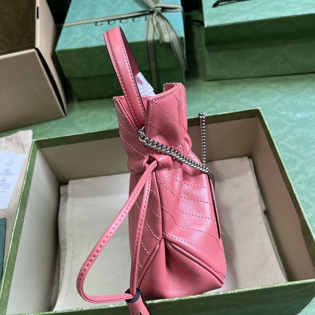 GG original calfskin blondie mini bucket bag 760313 pink