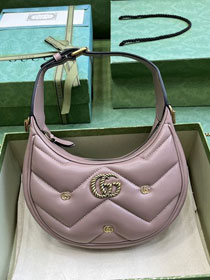 GG original calfskin marmont small shoulder bag 770983 dusty pink