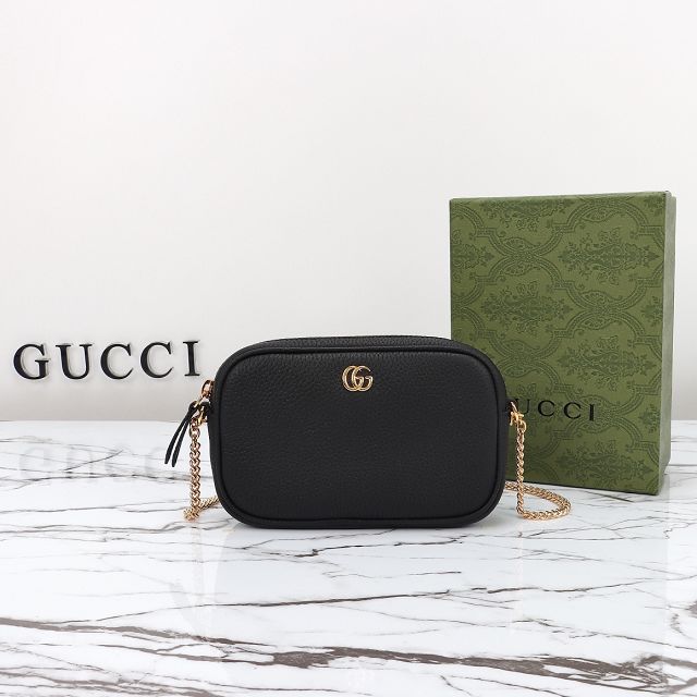 GG original calfskin marmont super mini shoulder bag 772759 black