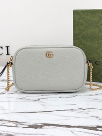 GG original calfskin marmont super mini shoulder bag 772759 light grey