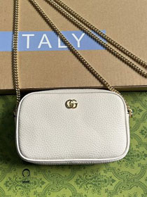 GG original calfskin marmont super mini shoulder bag 772759 white