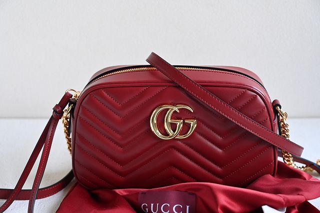 GG original calfskin marmont small shoulder bag 447632 wine