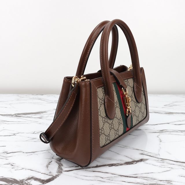 GG original canvas jackie 1961 small tote bag 772126 brown