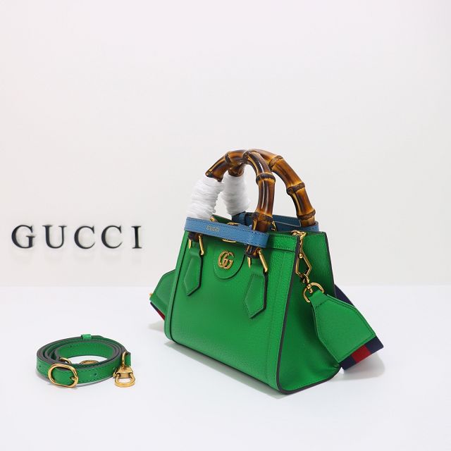 GG original calfskin diana mini tote bag 702732 green