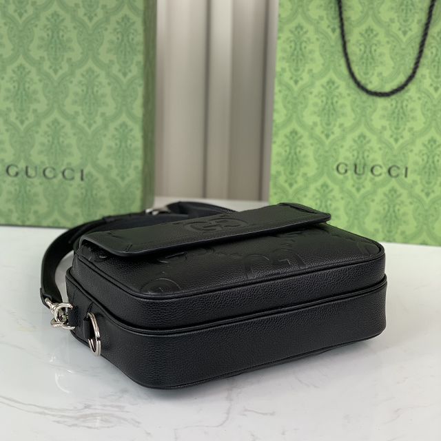 GG original calfskin jumbo GG small crossbody bag 794088 black