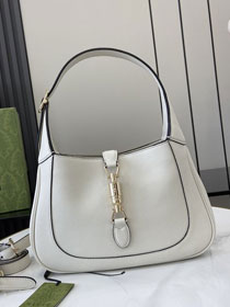 GG original grained calfskin jackie 1961 small shoulder bag 810232 white