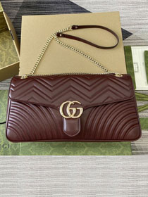 GG original calfskin marmont large shoulder bag 788371 bordeaux