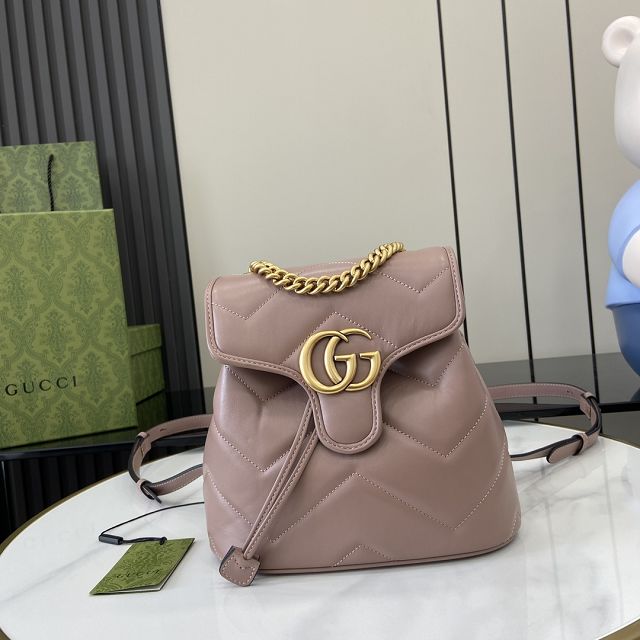 GG original calfskin marmont mini backpack 777253 dusty pink