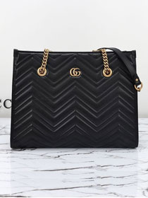 GG original calfskin marmont medium tote bag 779724 black