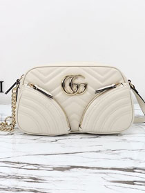 GG original calfskin marmont small shoulder bag 798715 white