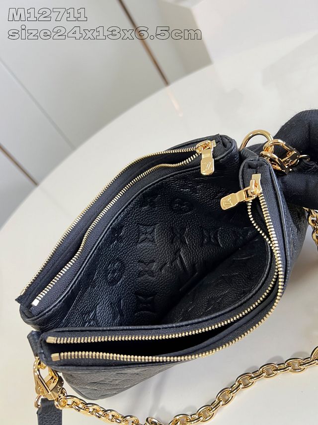 Louis vuitton original calfskin liv pochette M12711 black