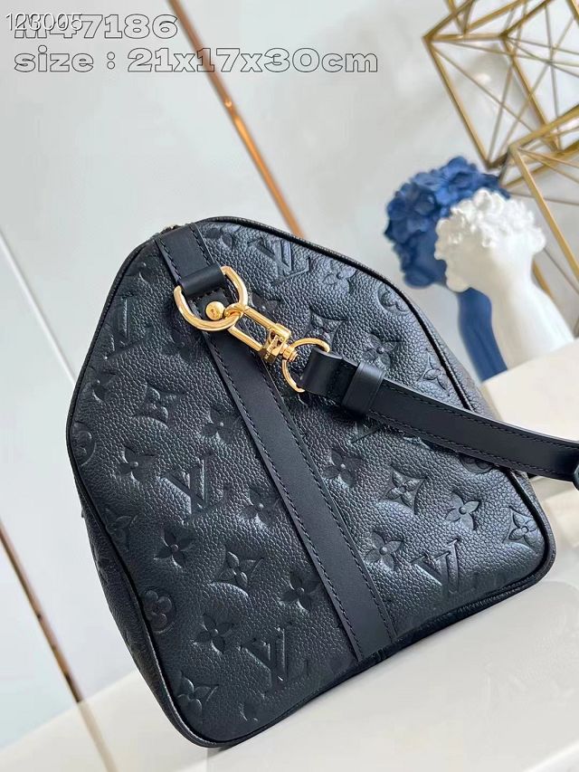 Louis vuitton original calfskin speedy soft 30 handbag M47186 black