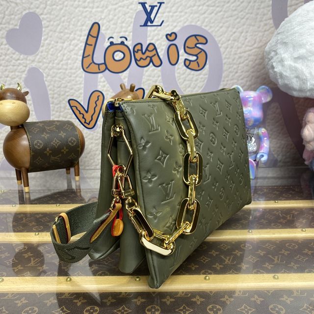 Louis vuitton original lambskin coussin pm bag M25110 green