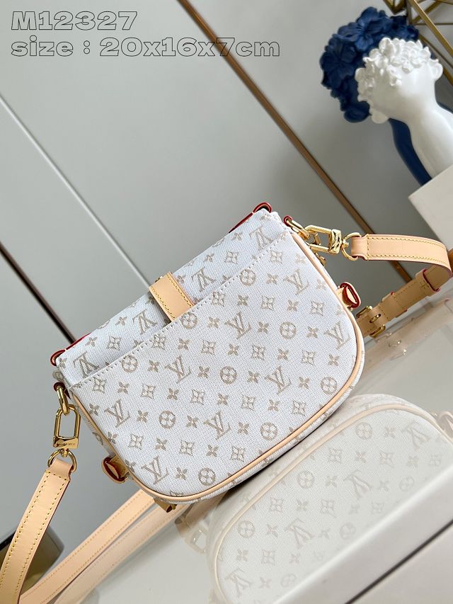 Louis vuitton original monogram canvas saumur BB M12327 white