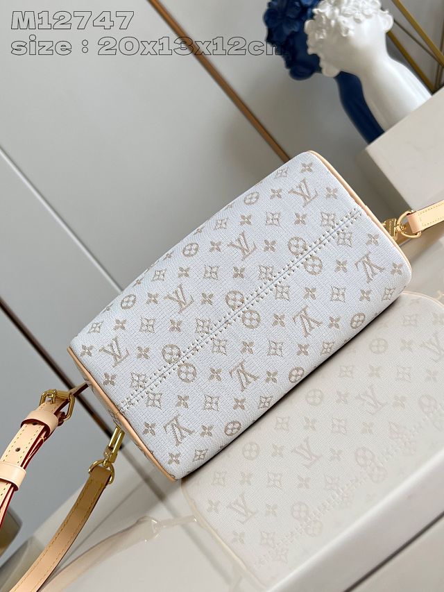 Louis vuitton original monogram canvas speedy 20 M12747 white