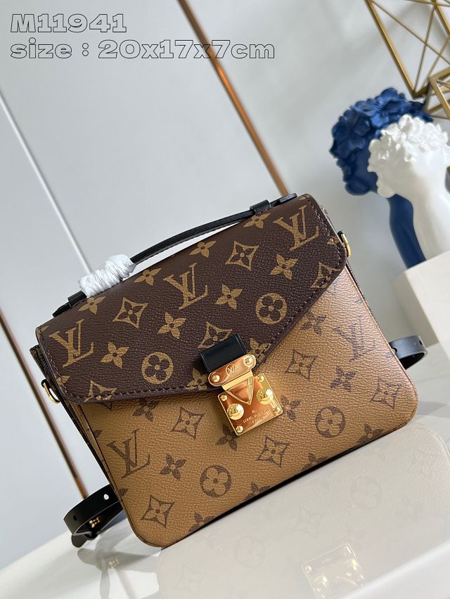 Louis vuitton original monogram reverse pochette metis backpack M11941