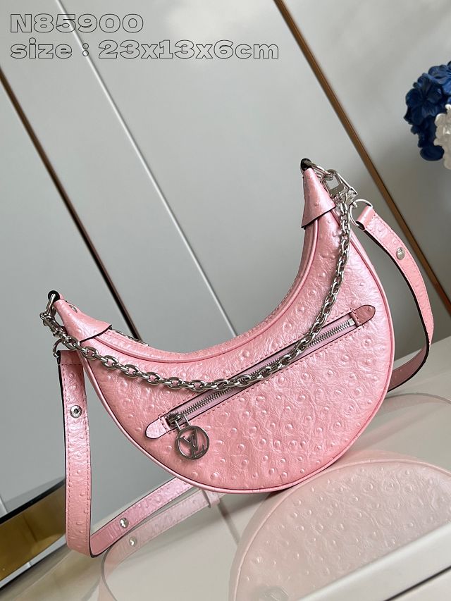 Louis vuitton original ostrich calfskin loop PM handbag N84997 pink