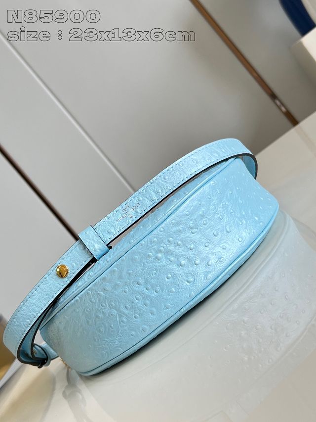 Louis vuitton original ostrich calfskin loop PM handbag N85900 blue