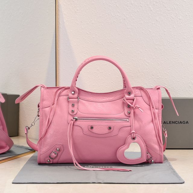 Balenciaga original lambskin le city medium bag 7977862 pink