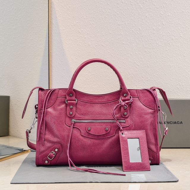 Balenciaga original lambskin le city medium bag 7977862 rose red